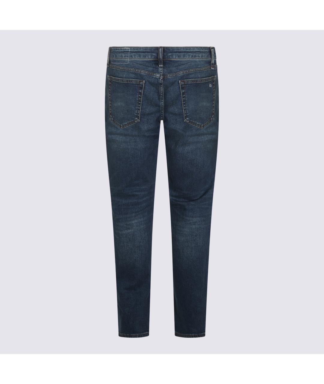 RAG & BONE Синие хлопко-эластановые джинсы скинни, фото 2