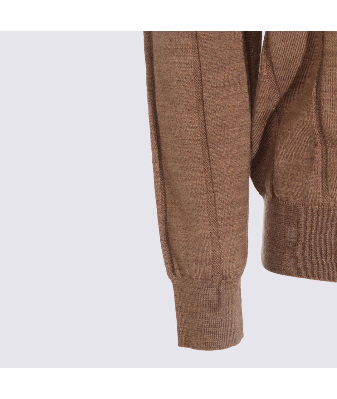 CANALI Бежевый шерстяной джемпер / свитер, фото 4