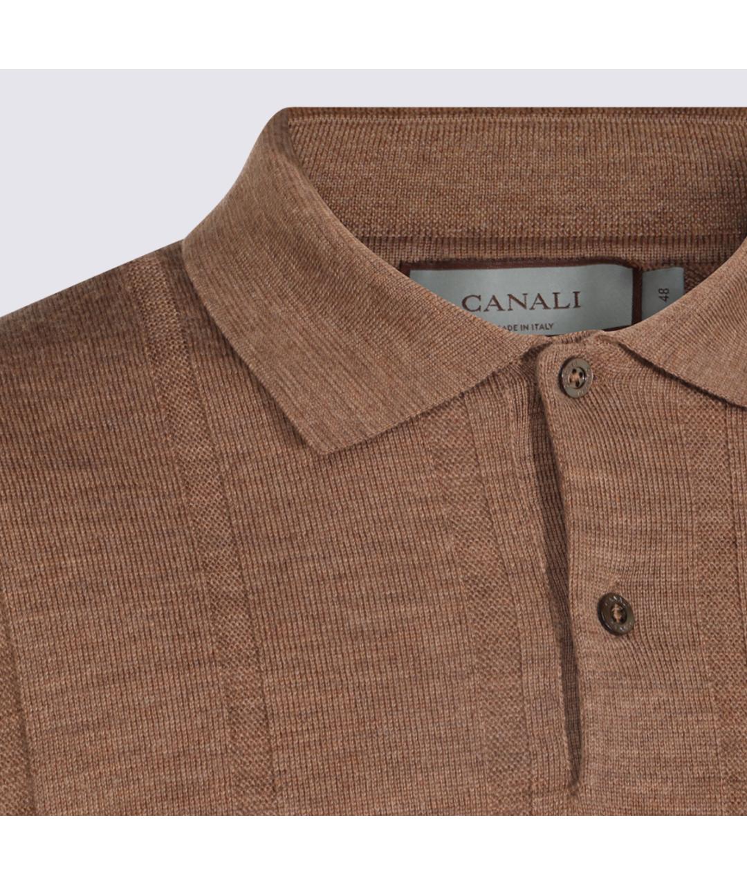 CANALI Бежевый шерстяной джемпер / свитер, фото 3