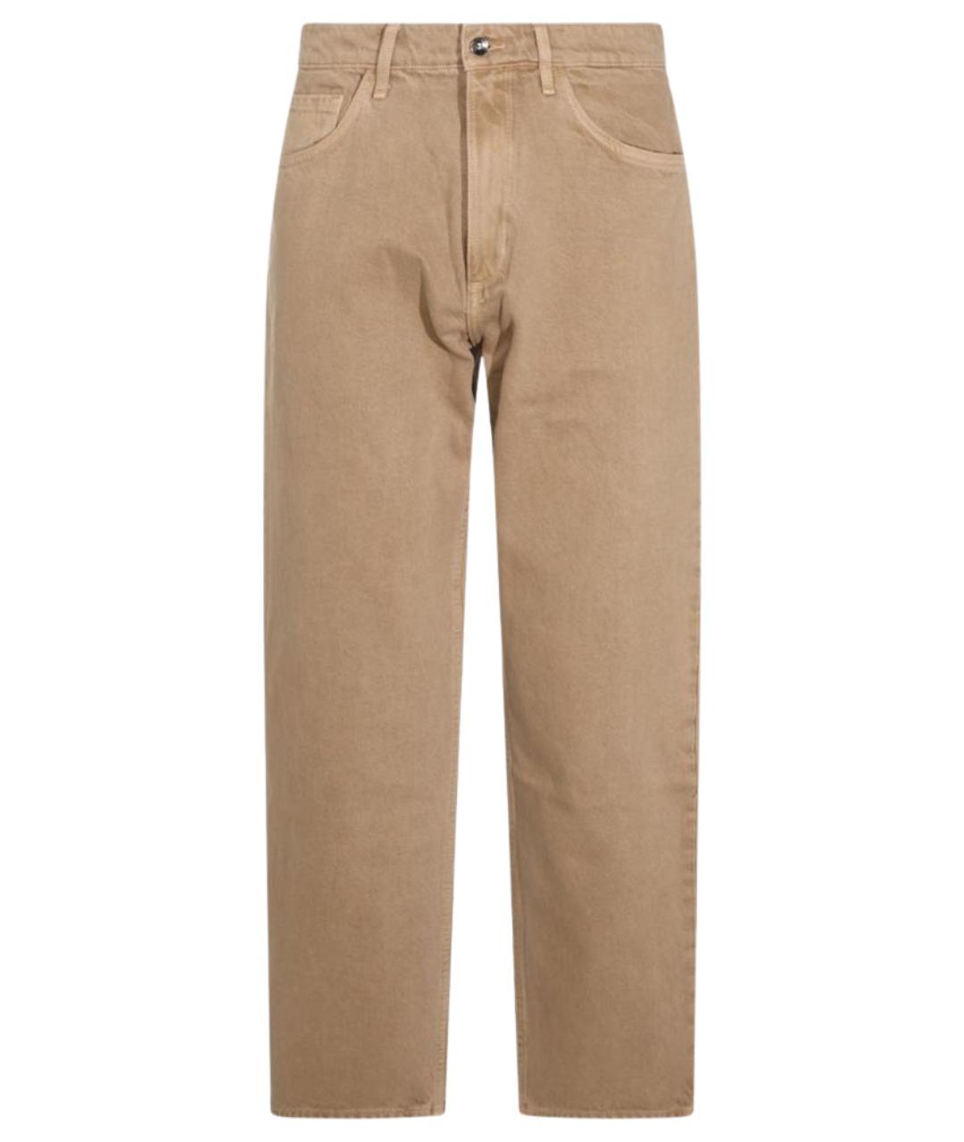 RAG & BONE Бежевые хлопковые прямые джинсы, фото 1