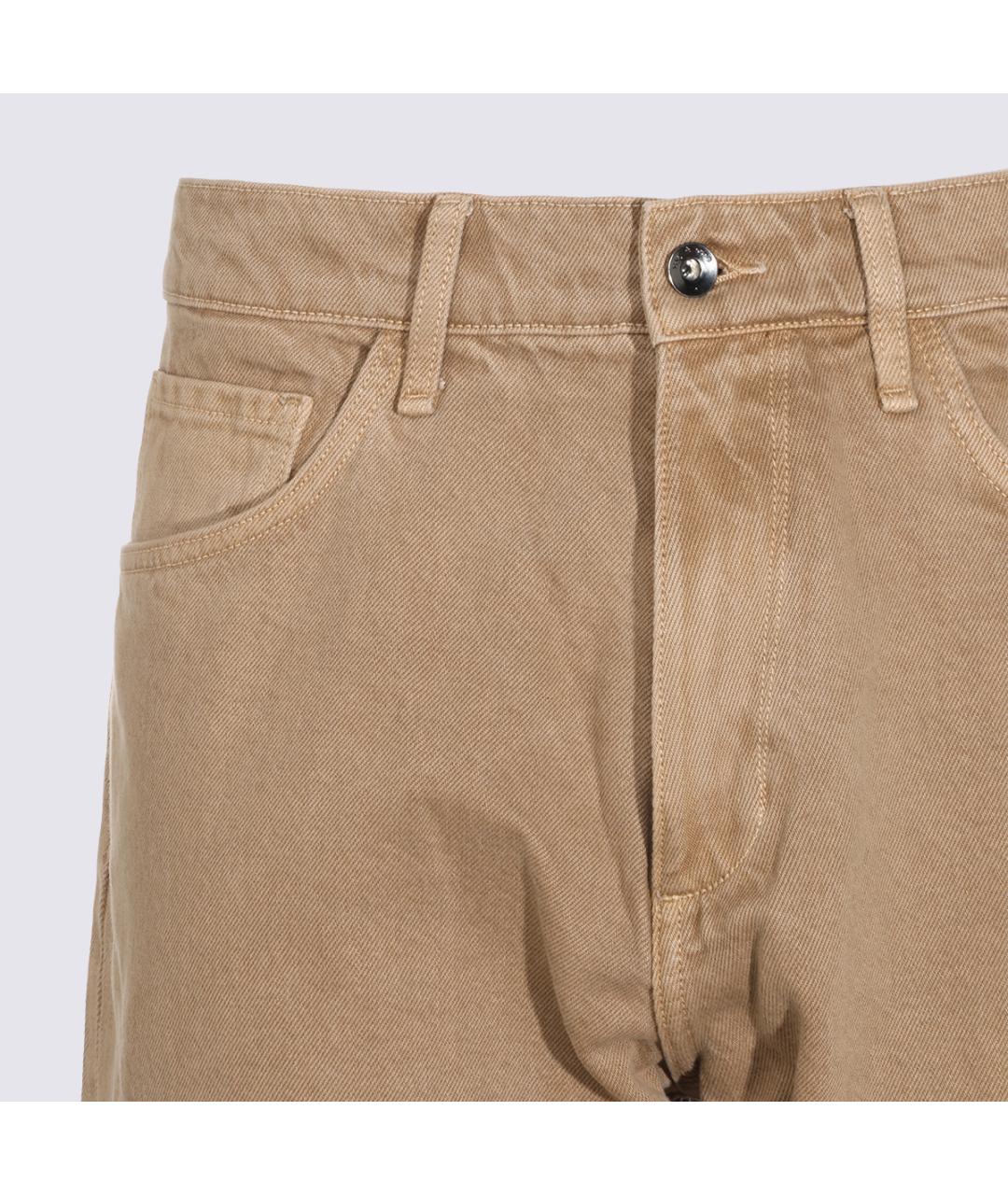 RAG & BONE Бежевые хлопковые прямые джинсы, фото 3