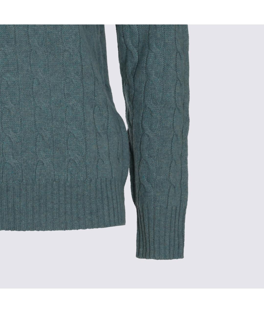 POLO RALPH LAUREN Бирюзовый шерстяной джемпер / свитер, фото 4