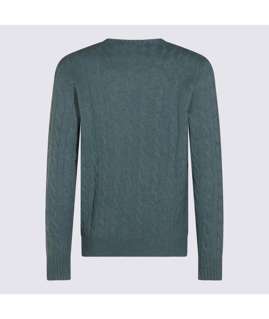 POLO RALPH LAUREN Бирюзовый шерстяной джемпер / свитер, фото 2