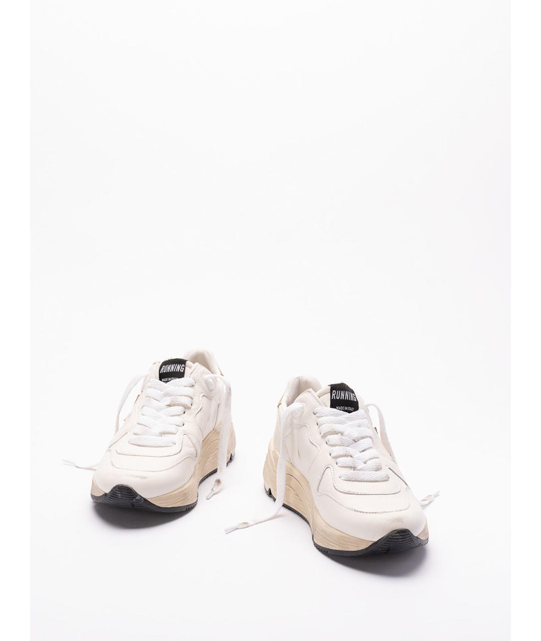 GOLDEN GOOSE Белые кожаные кроссовки, фото 2