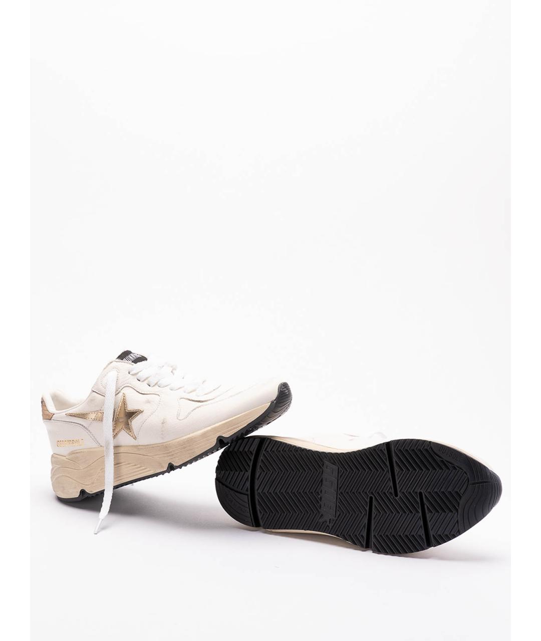 GOLDEN GOOSE Белые кожаные кроссовки, фото 4