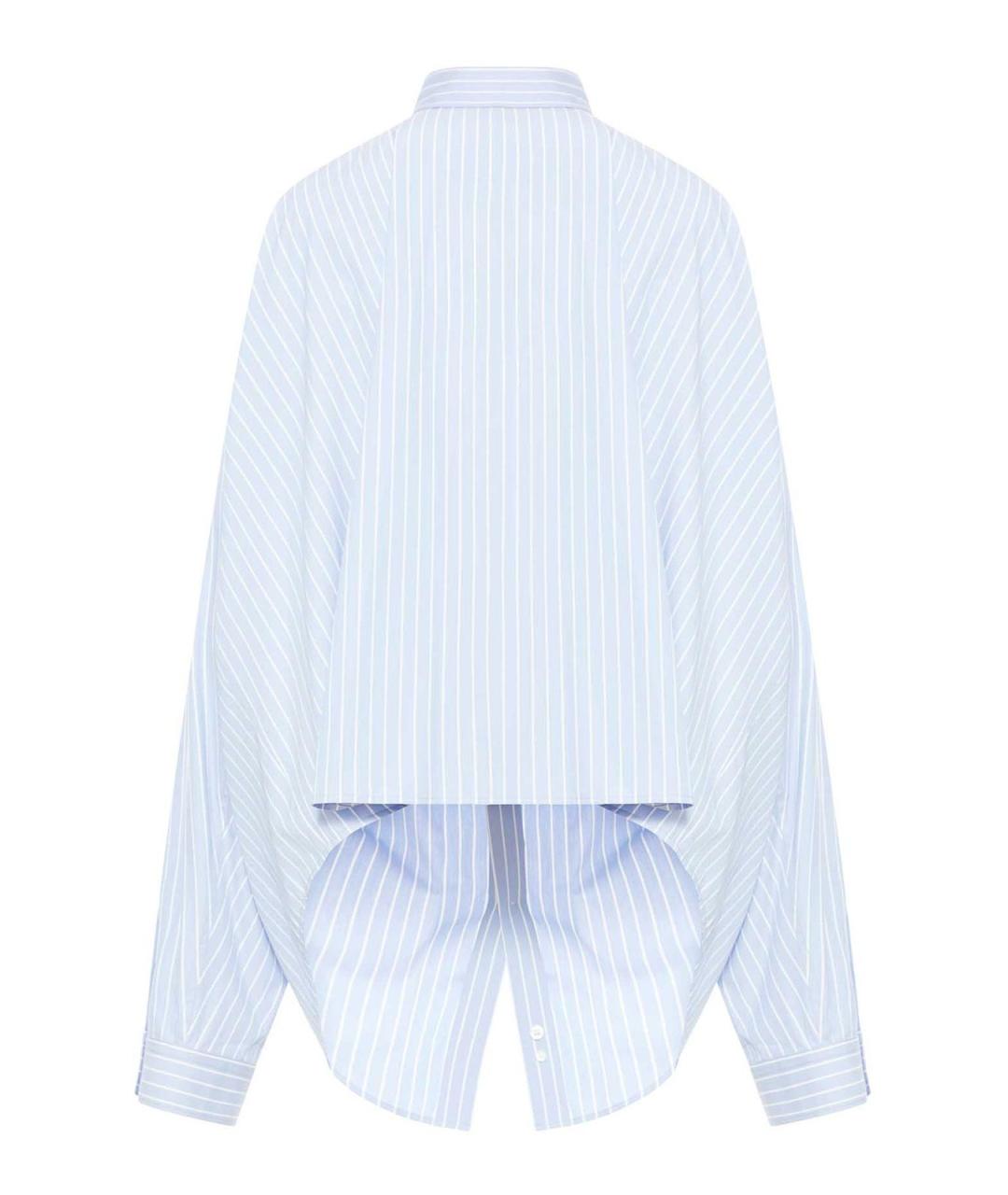 BALENCIAGA Голубая хлопковая рубашка, фото 2