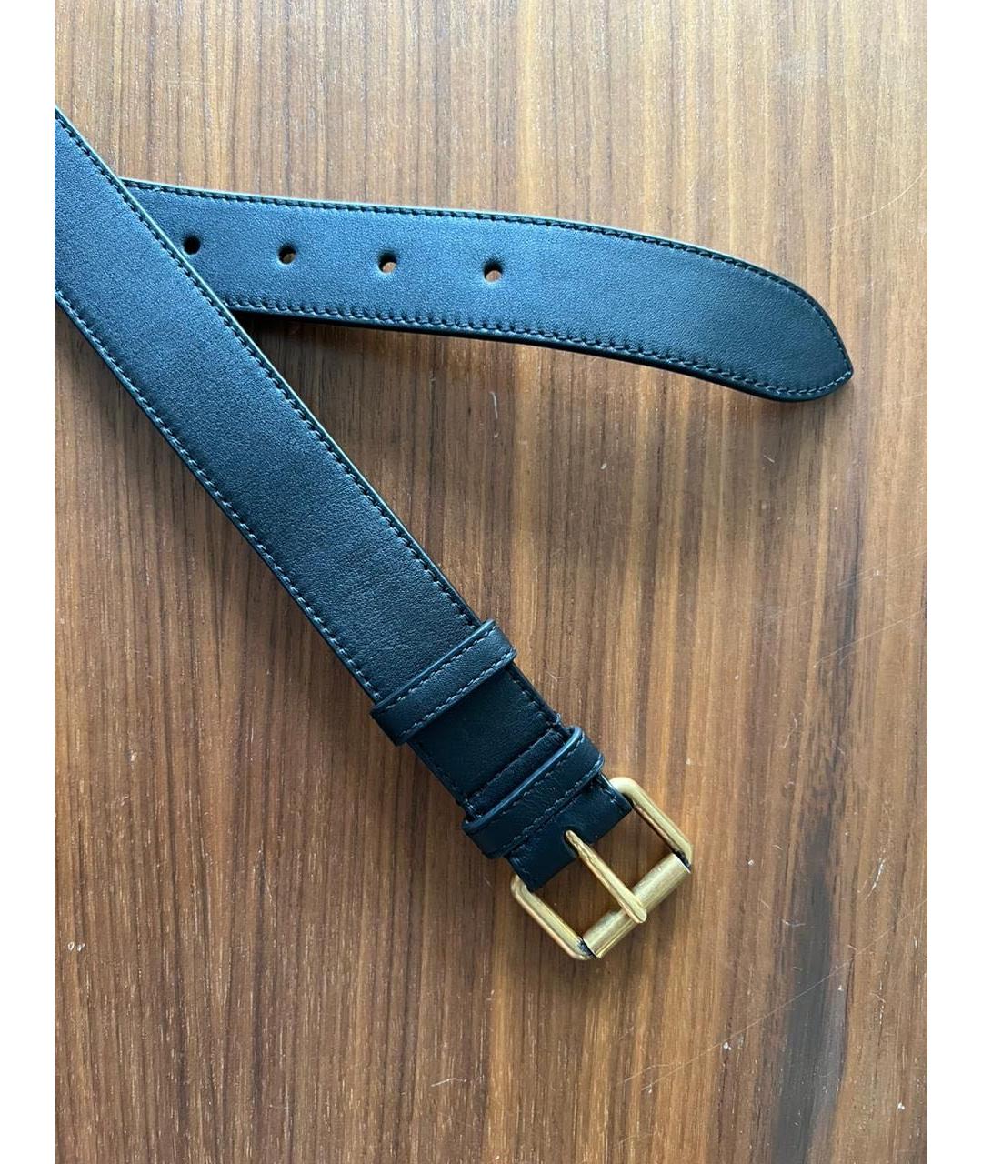 GUCCI Черный кожаный ремень, фото 5