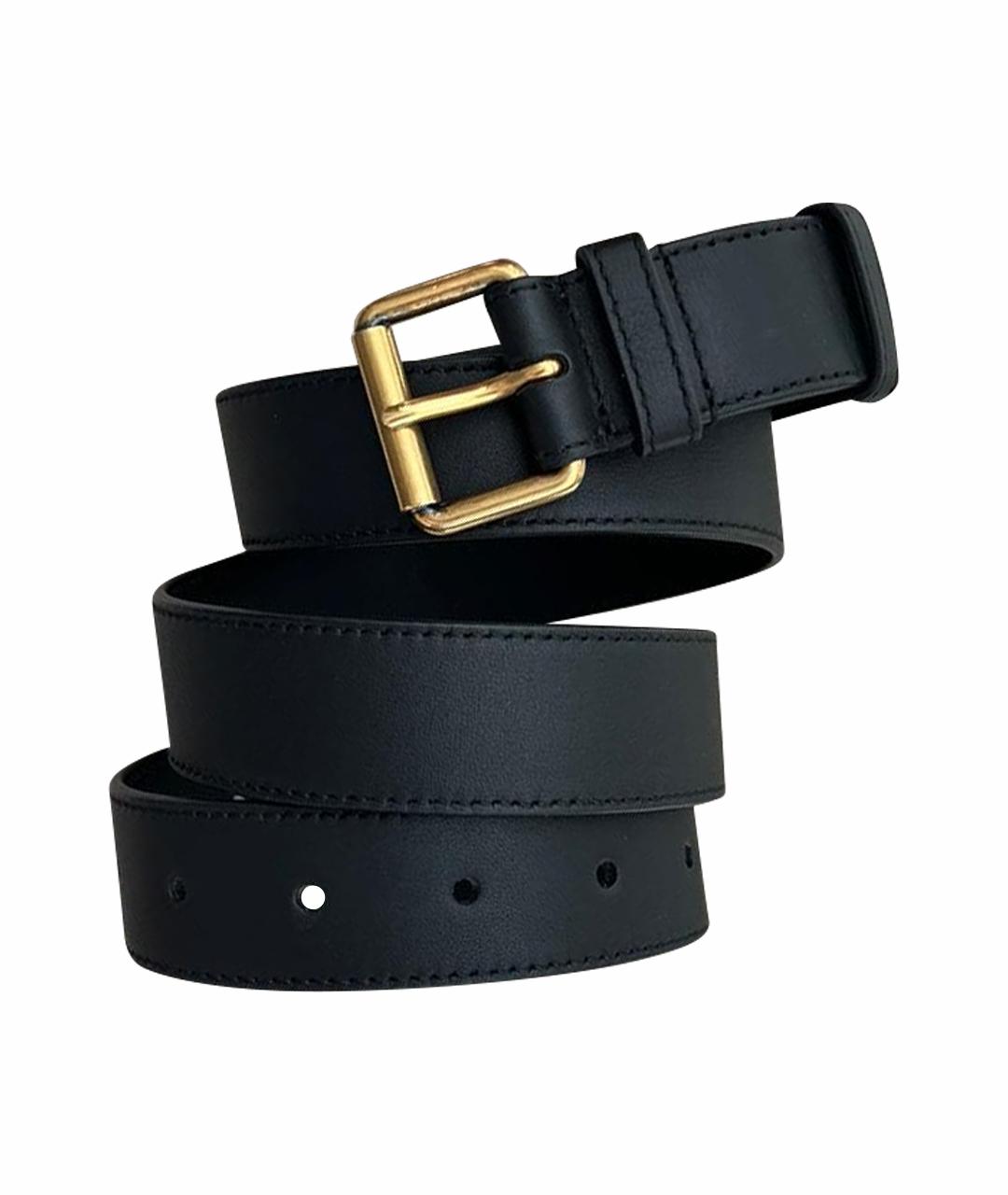 GUCCI Черный кожаный ремень, фото 1
