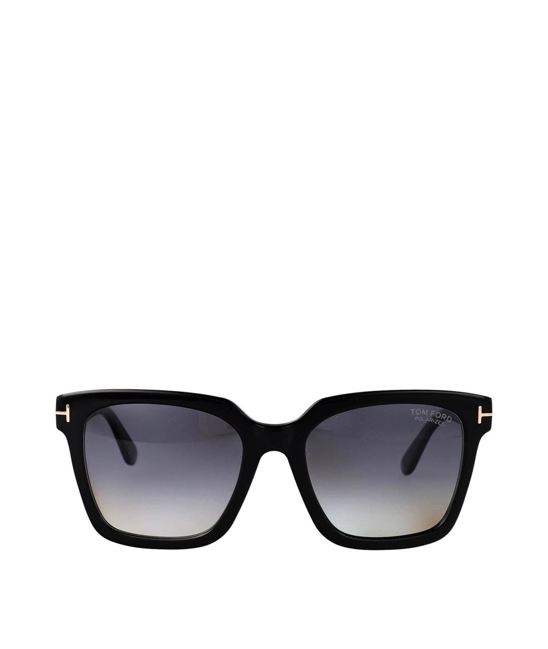TOM FORD Черные пластиковые солнцезащитные очки, фото 1