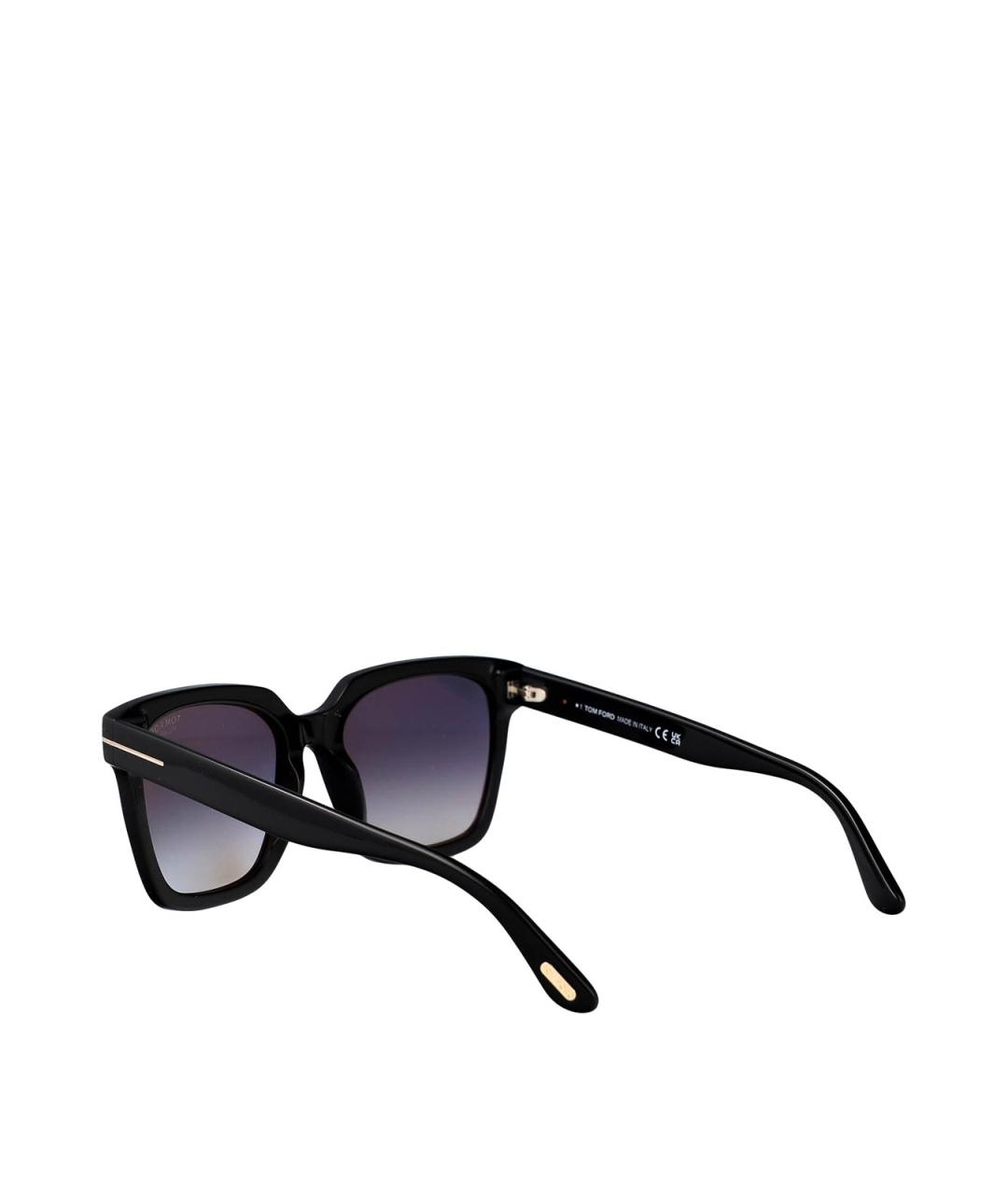 TOM FORD Черные пластиковые солнцезащитные очки, фото 4