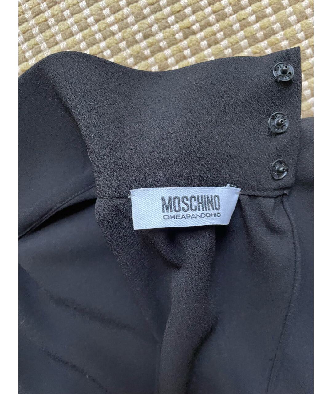 MOSCHINO Черное полиэстеровое платье, фото 2