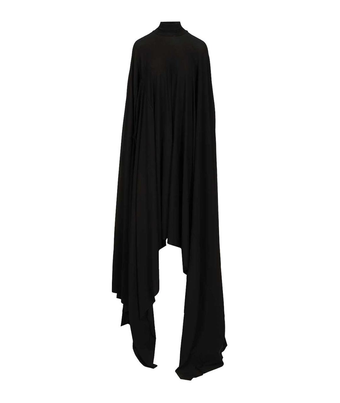 BALENCIAGA Черное вискозное коктейльное платье, фото 1