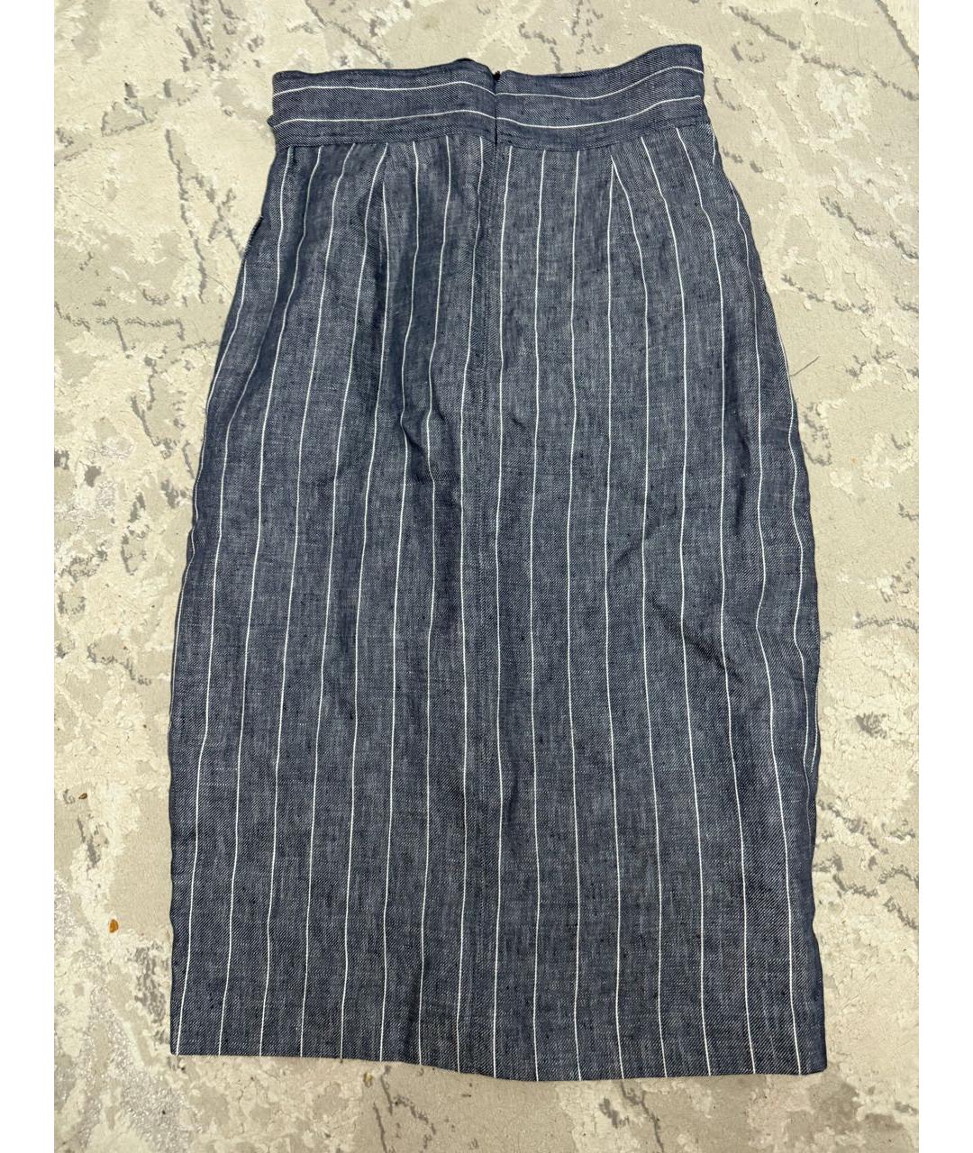 MAX MARA Мульти льняная юбка миди, фото 2