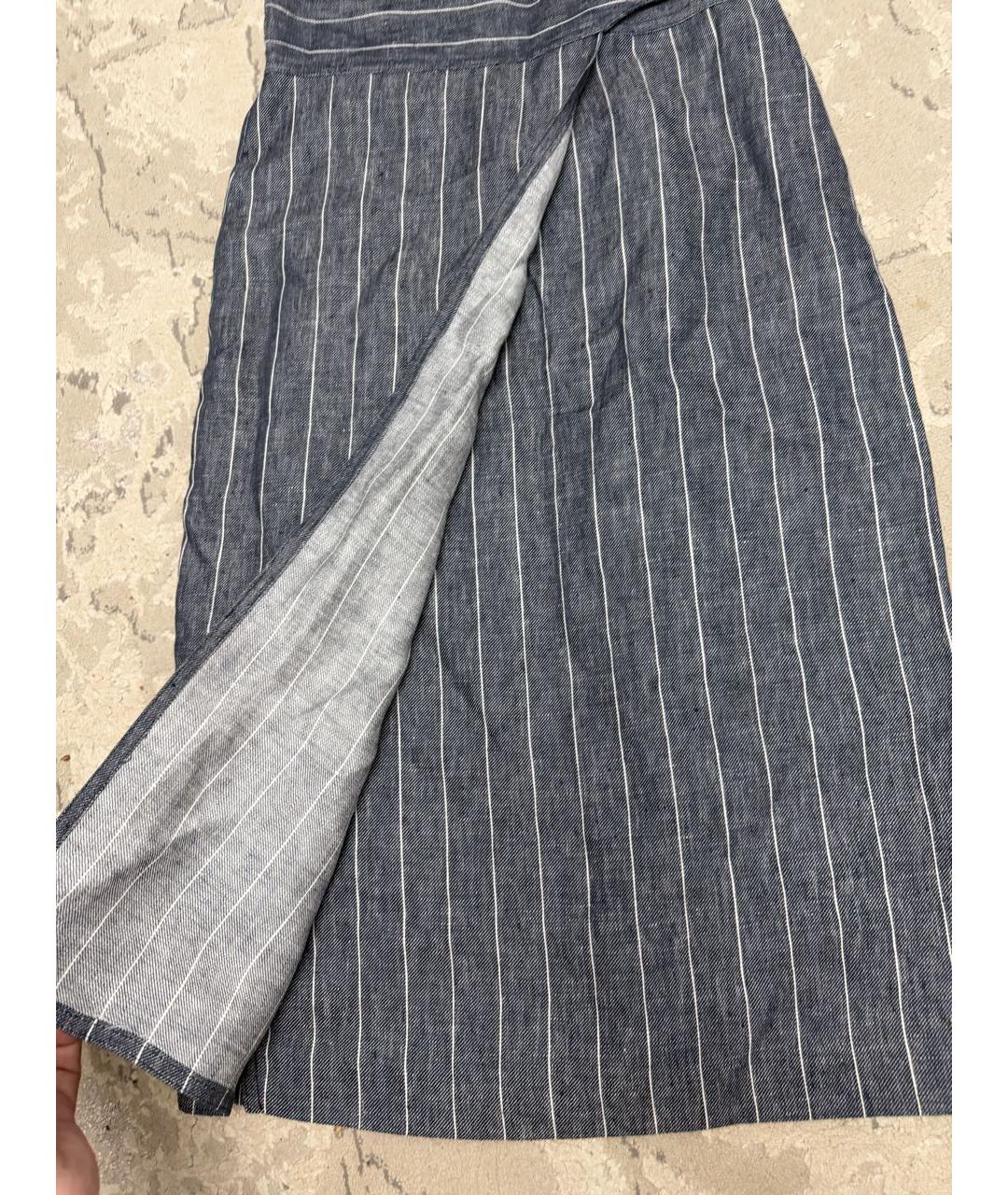 MAX MARA Мульти льняная юбка миди, фото 4
