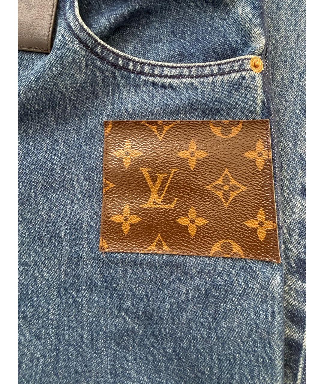 LOUIS VUITTON Синие хлопковые прямые джинсы, фото 7