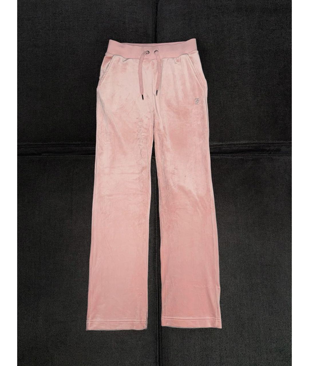 JUICY COUTURE Розовый велюровый костюм с брюками, фото 7