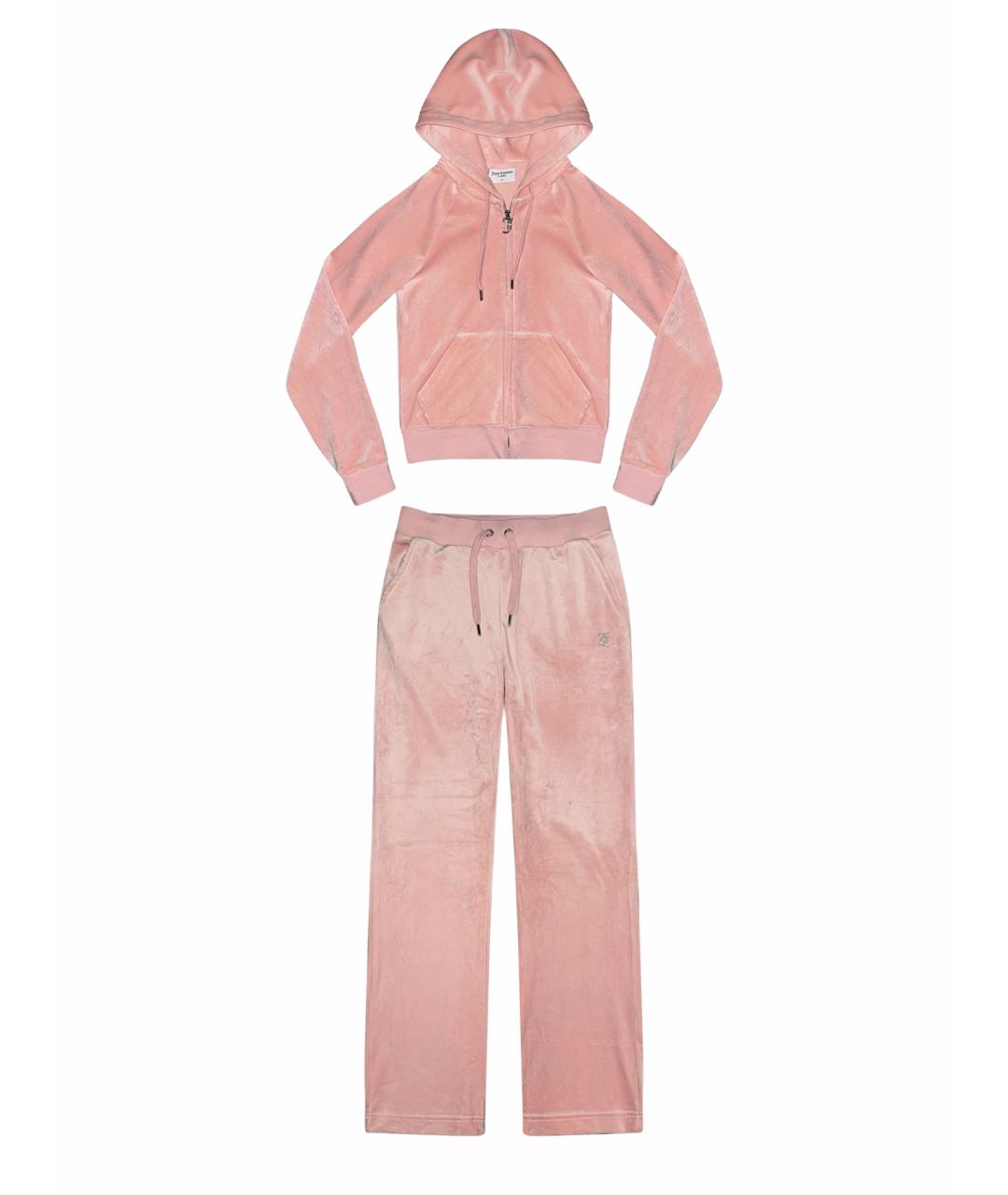 JUICY COUTURE Розовый велюровый костюм с брюками, фото 1