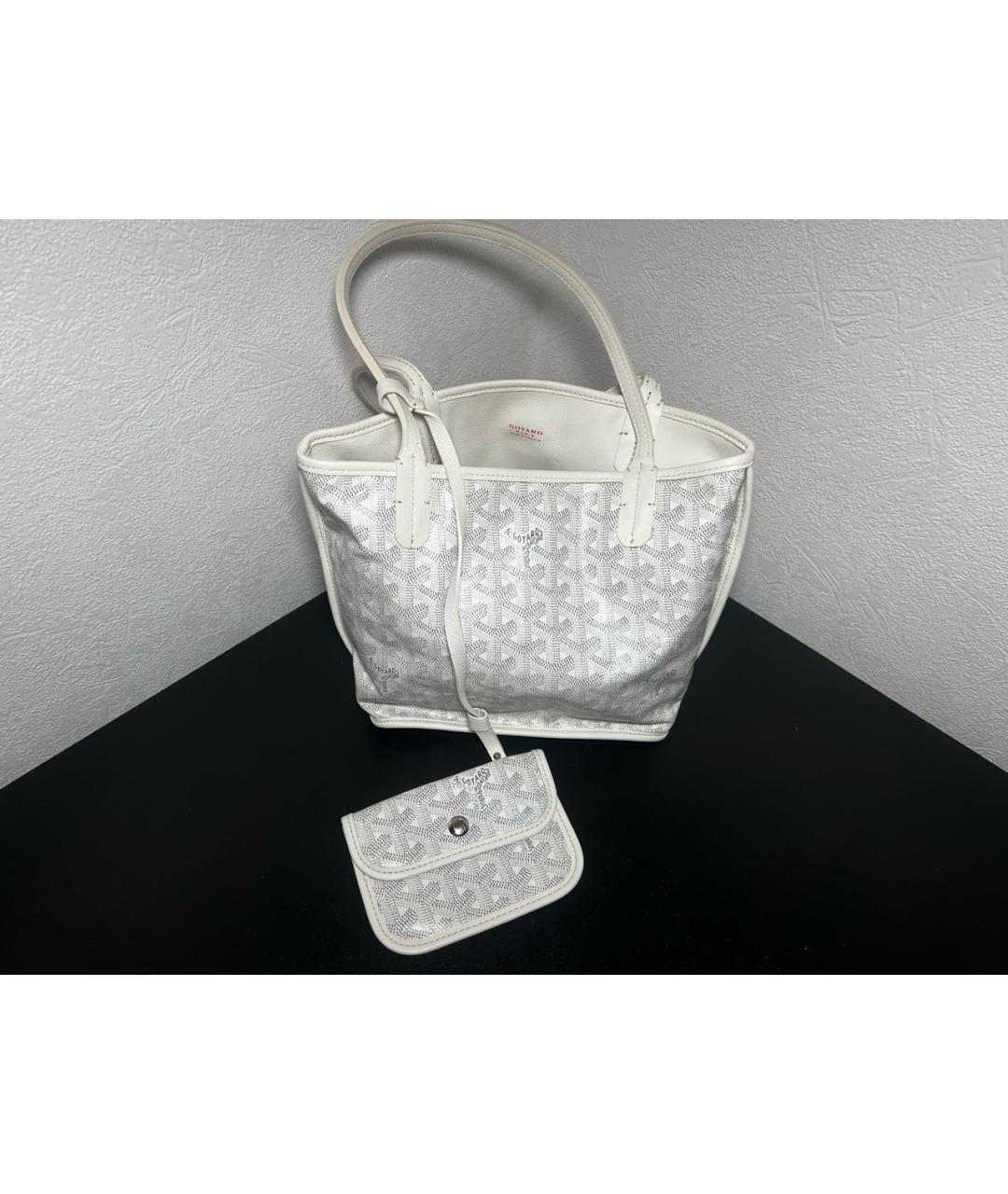 LOUIS VUITTON Белая сумка тоут из канвы, фото 2