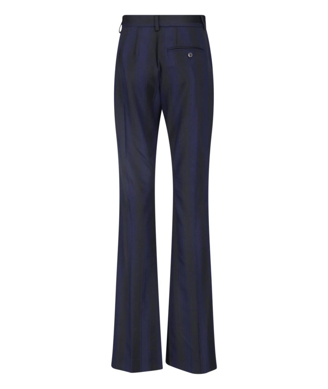 VIVIENNE WESTWOOD Синие шерстяные прямые брюки, фото 2