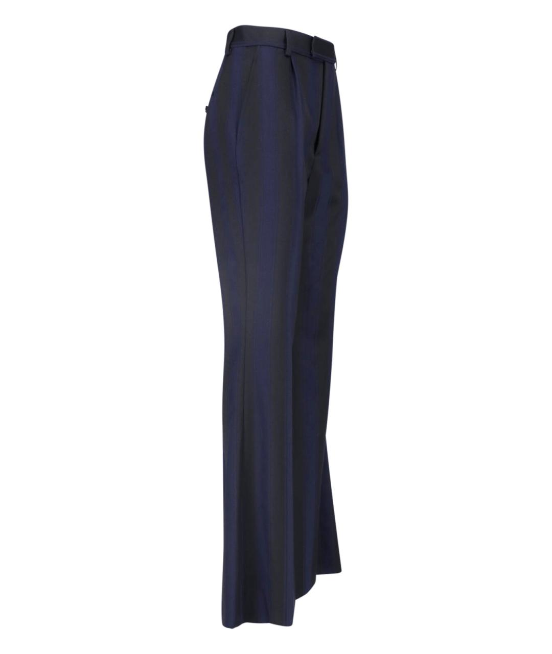 VIVIENNE WESTWOOD Синие шерстяные прямые брюки, фото 3