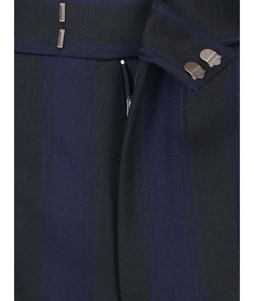 VIVIENNE WESTWOOD Синие шерстяные прямые брюки, фото 4