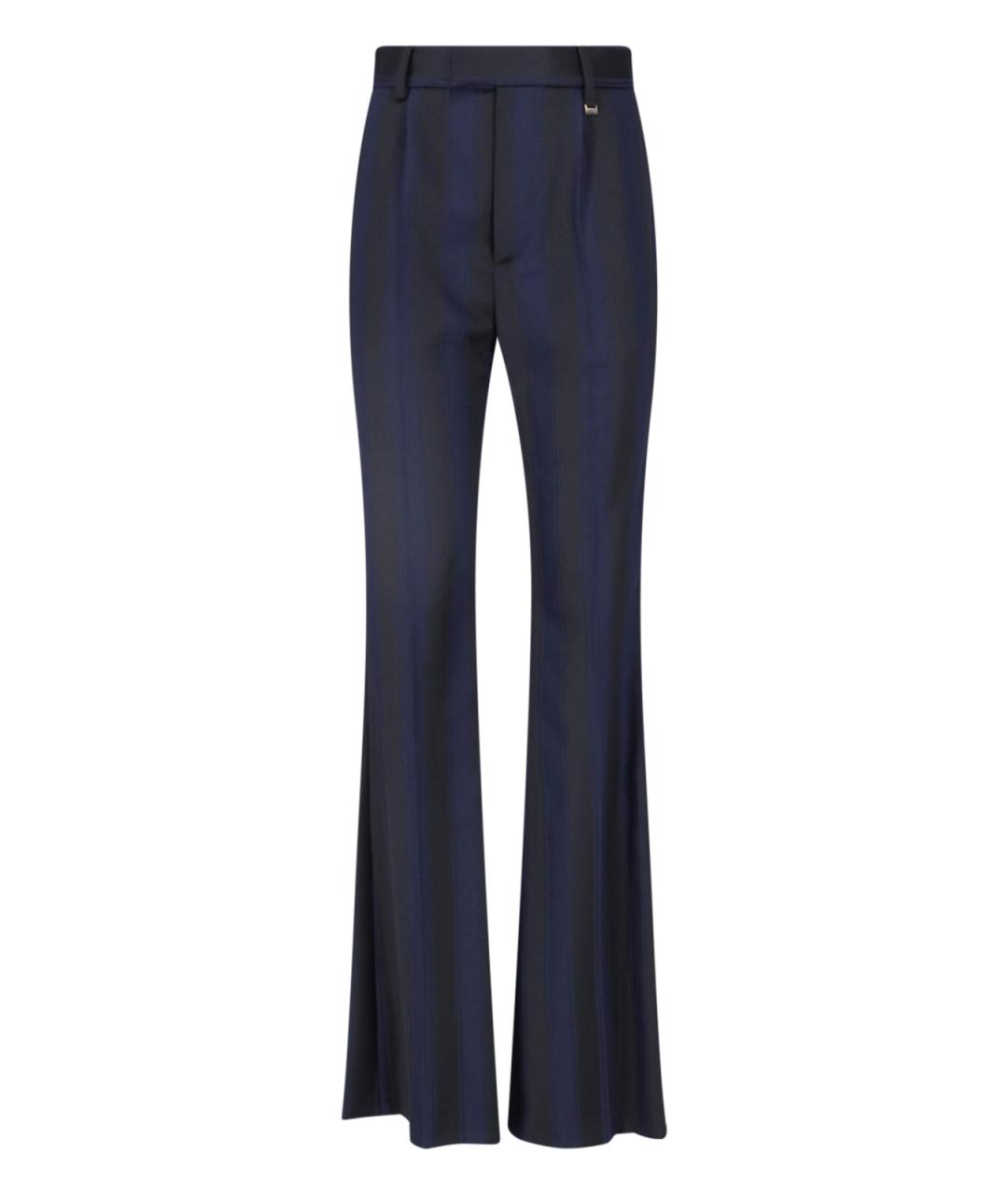 VIVIENNE WESTWOOD Синие шерстяные прямые брюки, фото 1