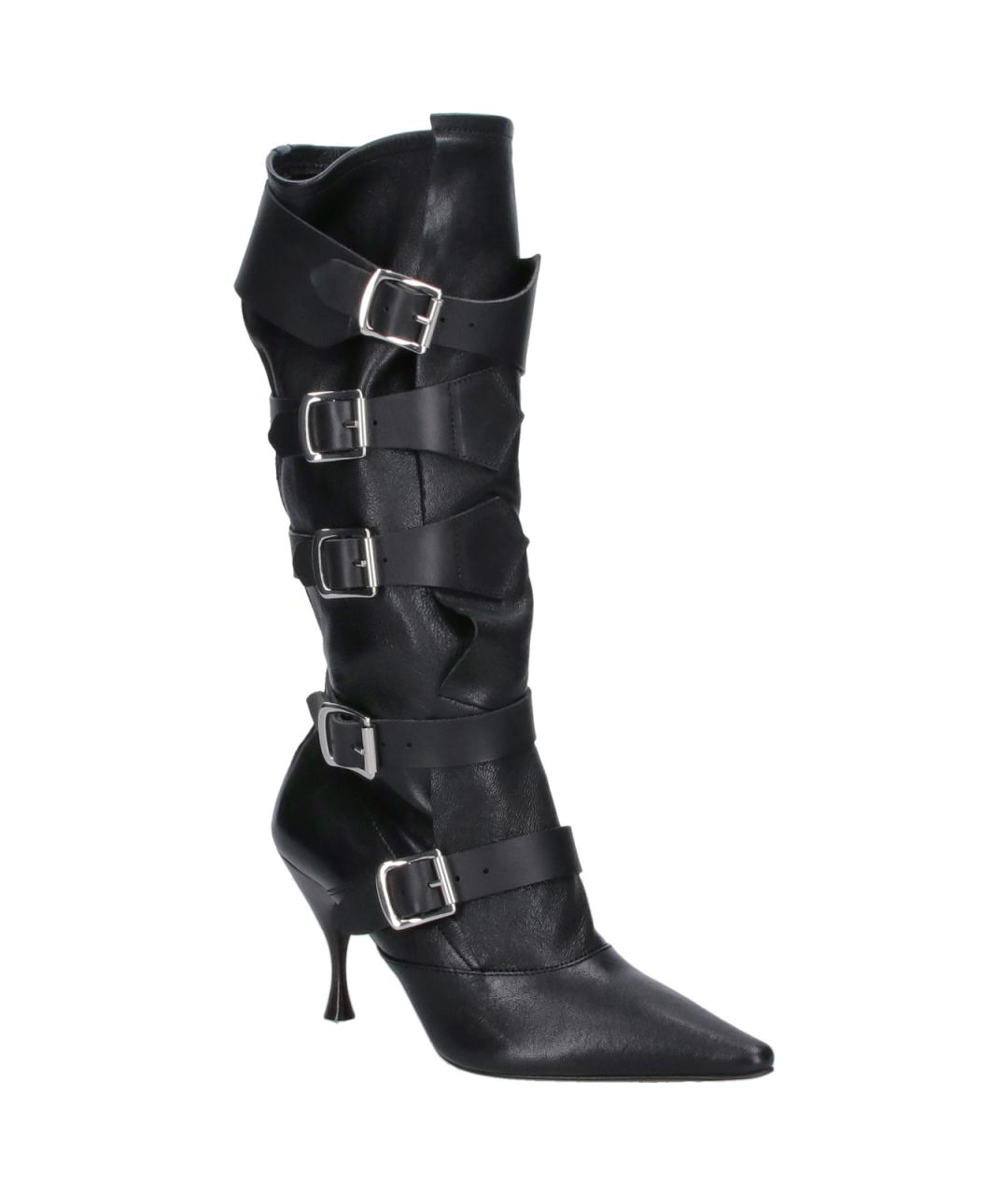 VIVIENNE WESTWOOD Черные кожаные сапоги, фото 2