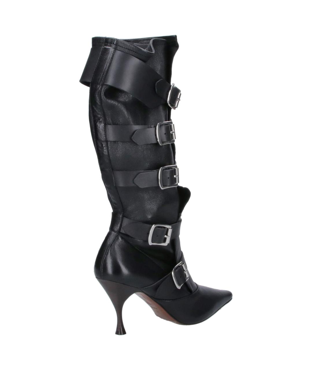 VIVIENNE WESTWOOD Черные кожаные сапоги, фото 4