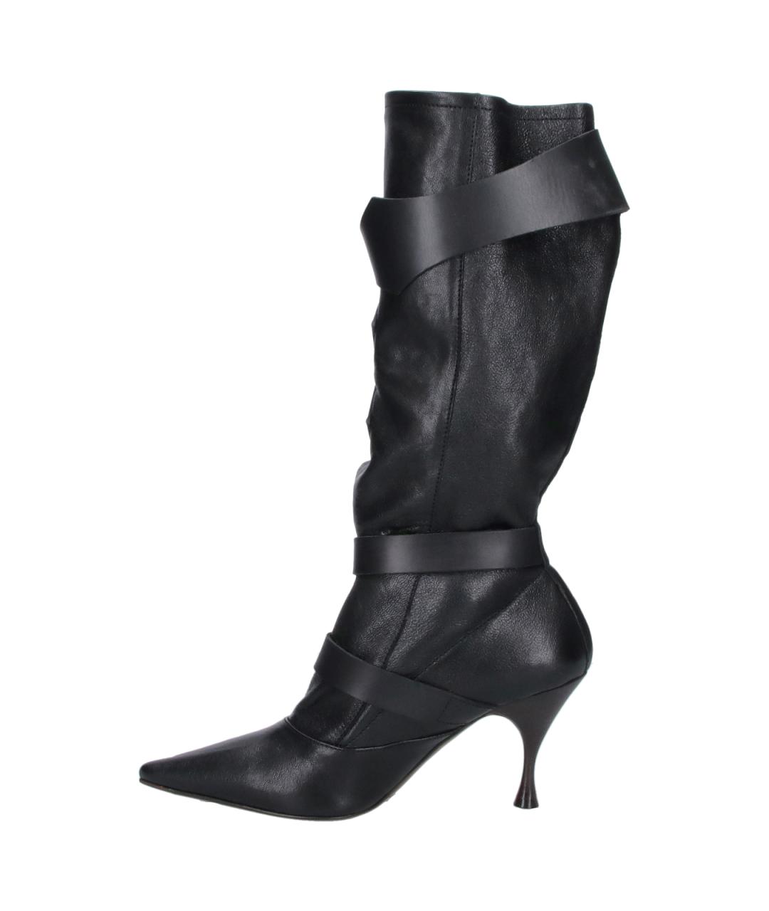 VIVIENNE WESTWOOD Черные кожаные сапоги, фото 3