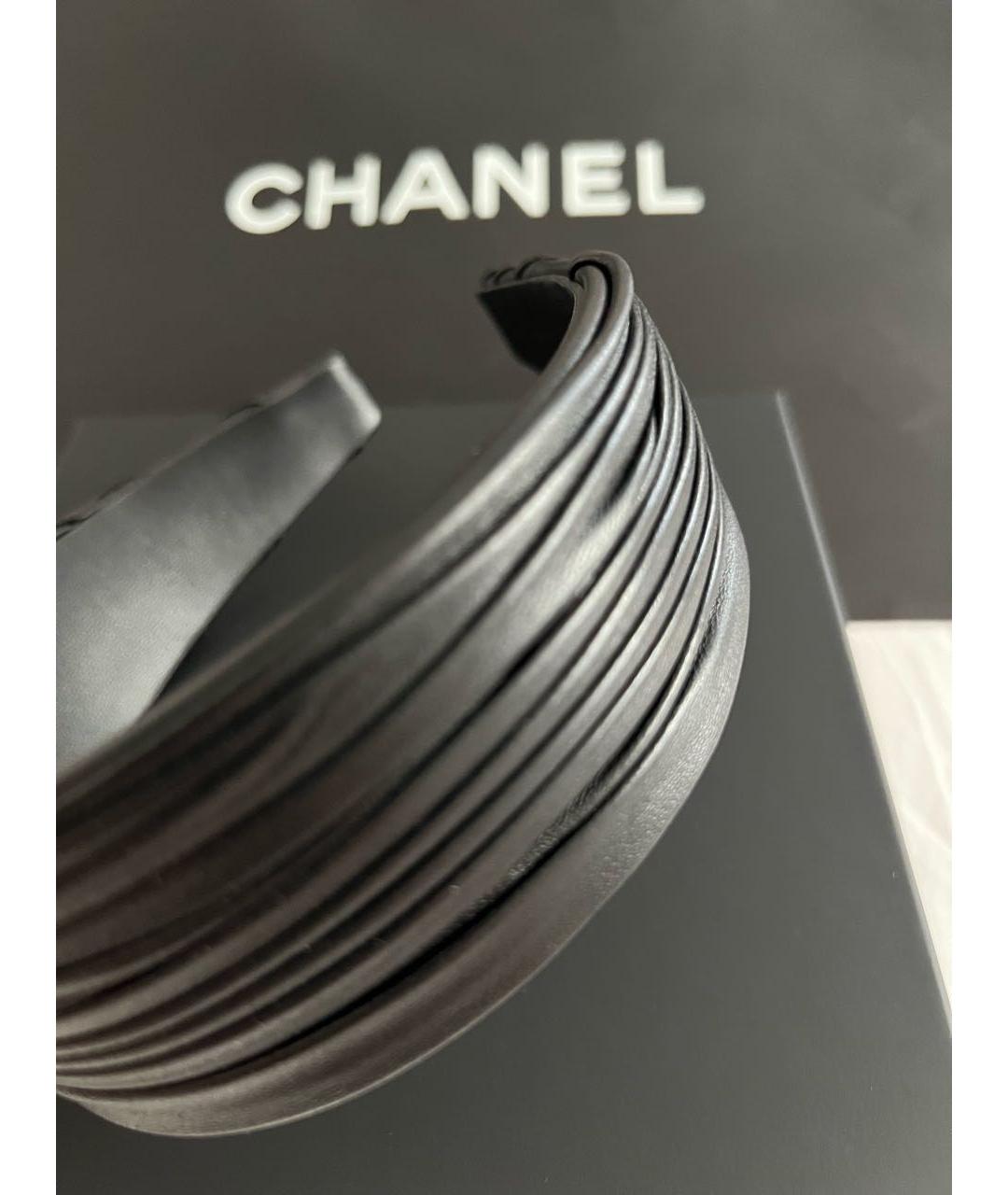 CHANEL Черный ободок, фото 5