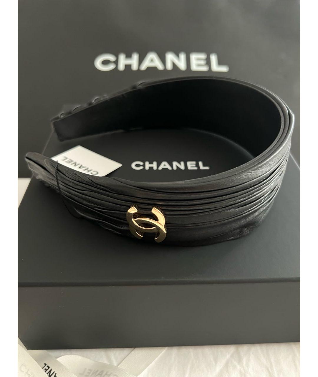 CHANEL Черный ободок, фото 7