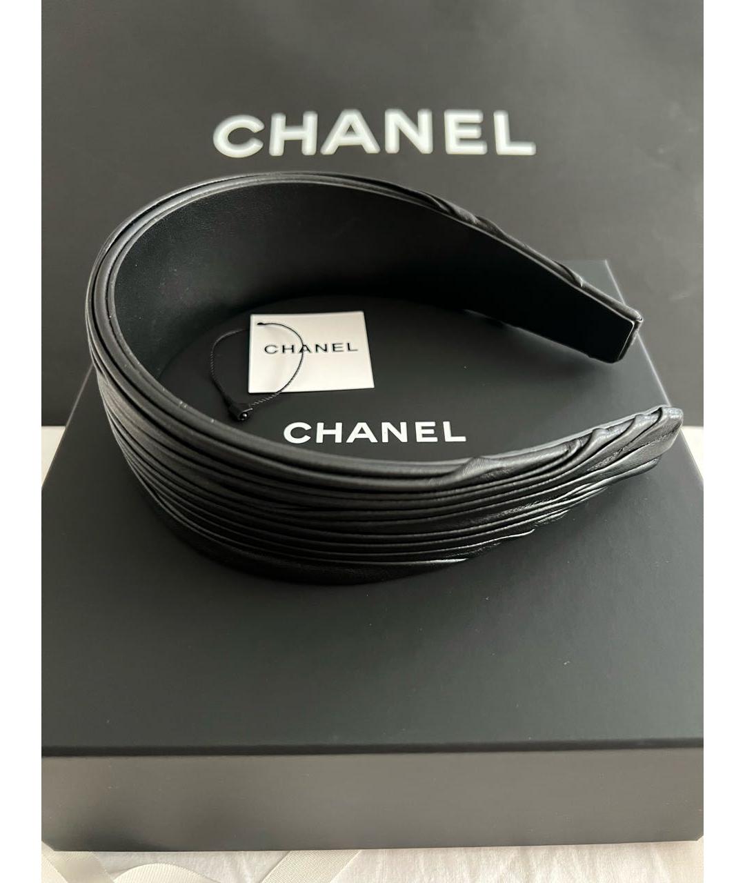CHANEL Черный ободок, фото 4