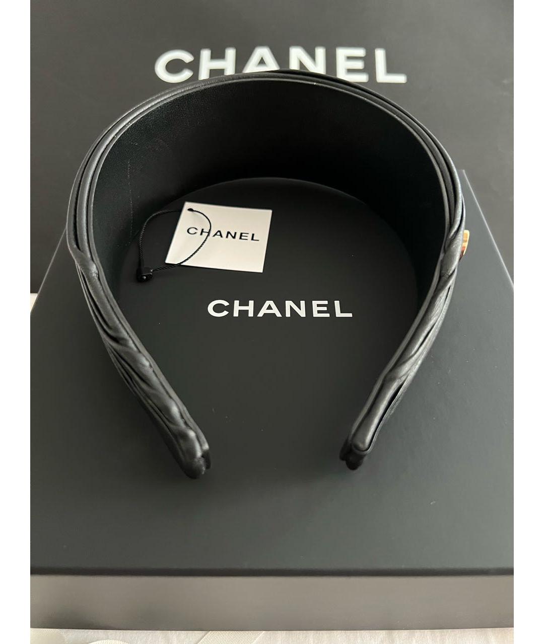 CHANEL Черный ободок, фото 2