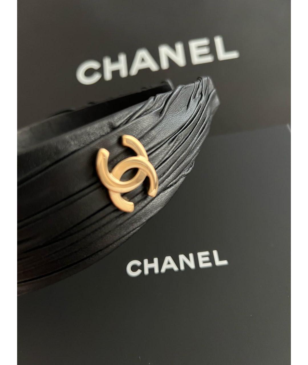 CHANEL Черный ободок, фото 3