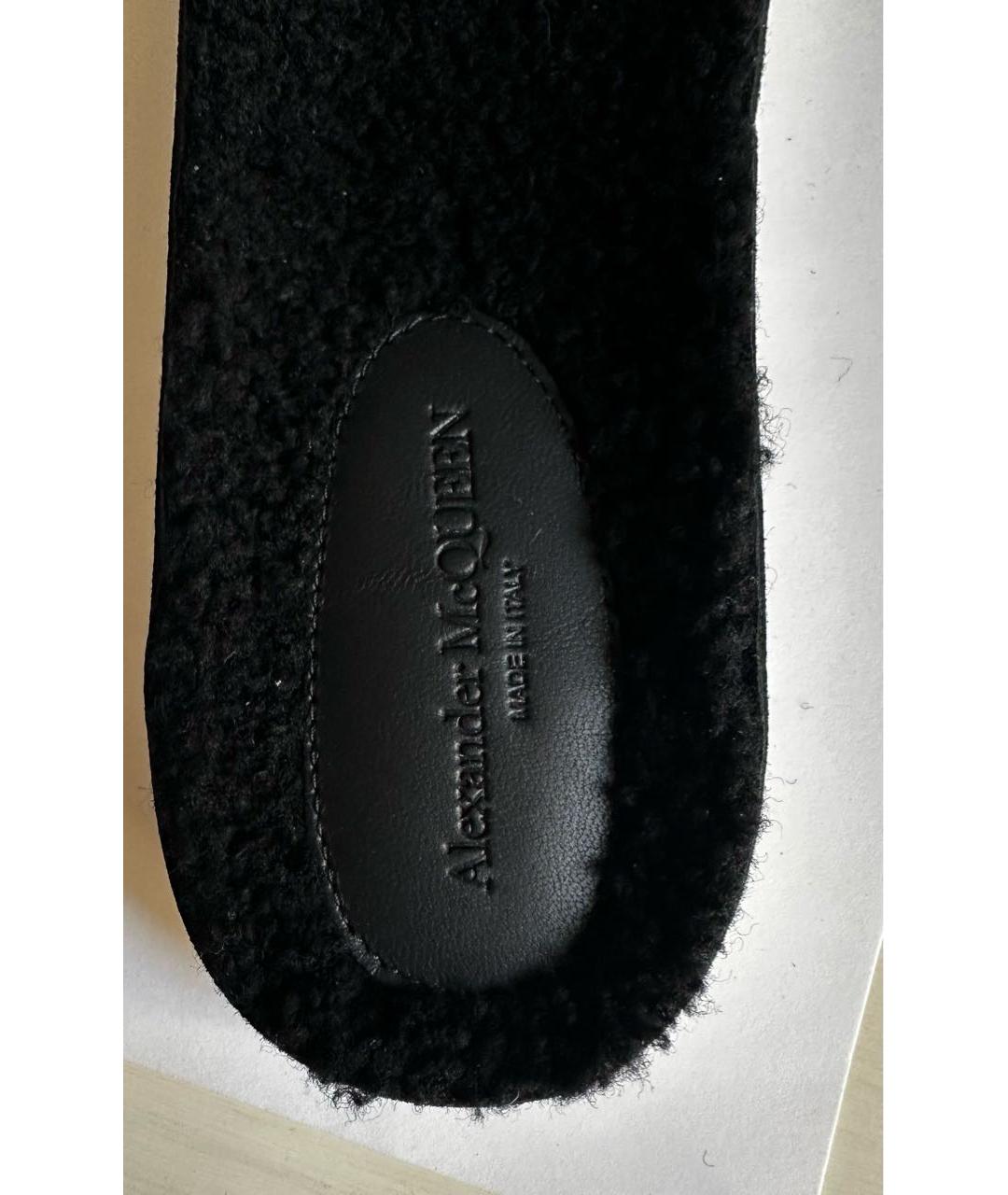 ALEXANDER MCQUEEN Черные кожаные кеды, фото 8