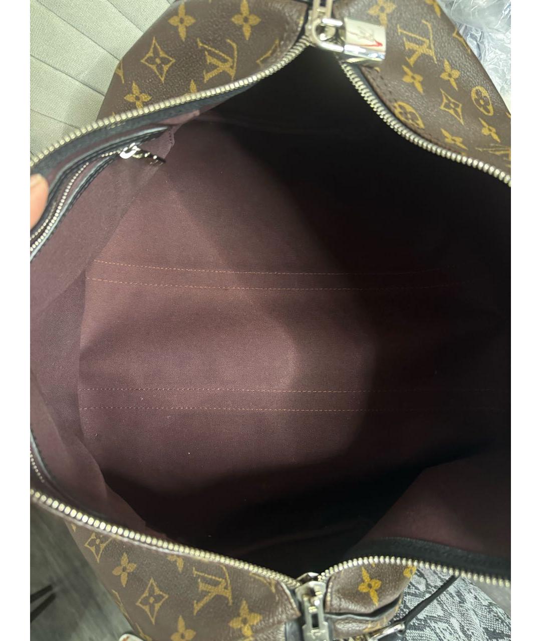LOUIS VUITTON Коричневая кожаная дорожная/спортивная сумка, фото 4