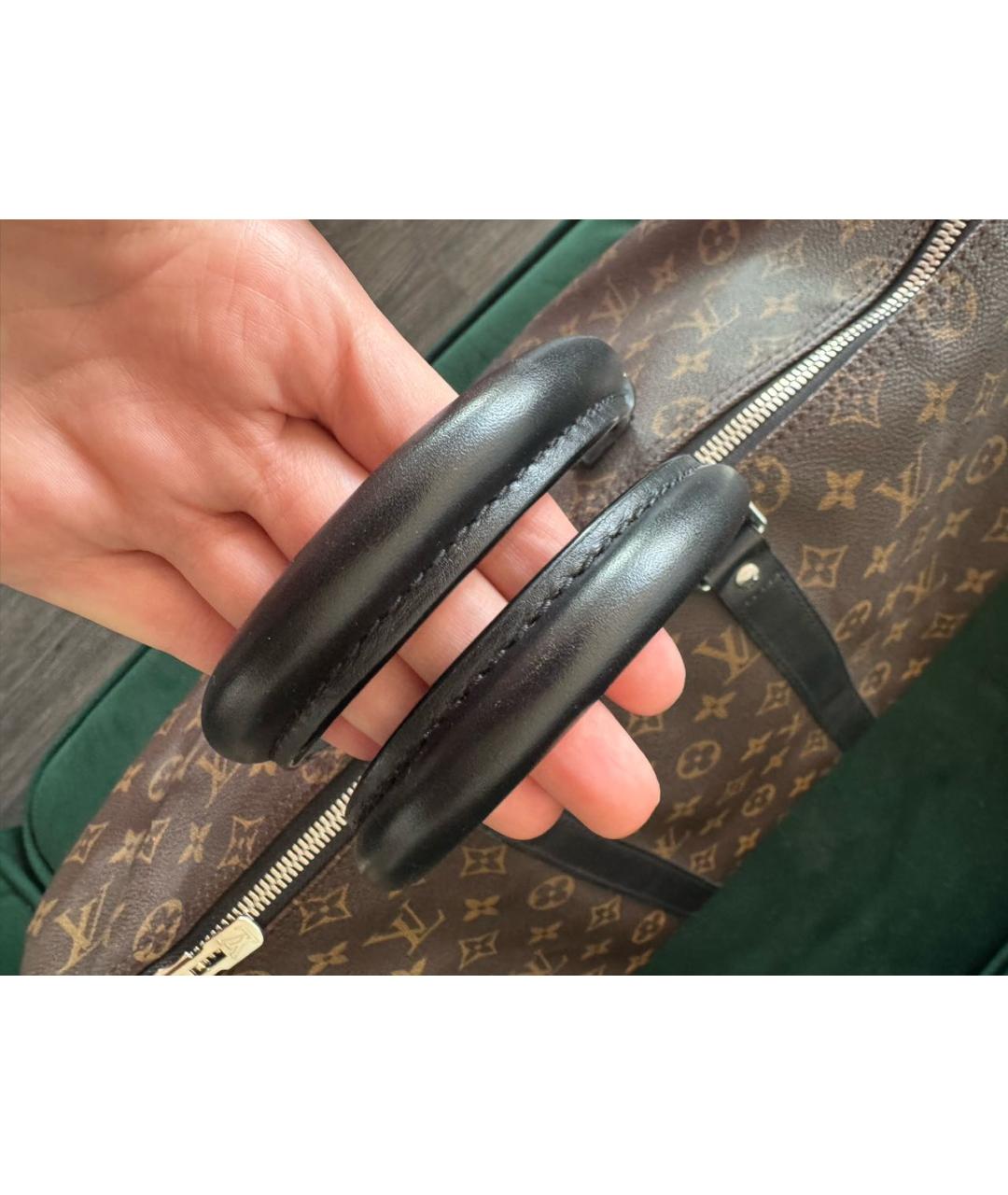 LOUIS VUITTON Коричневая кожаная дорожная/спортивная сумка, фото 6