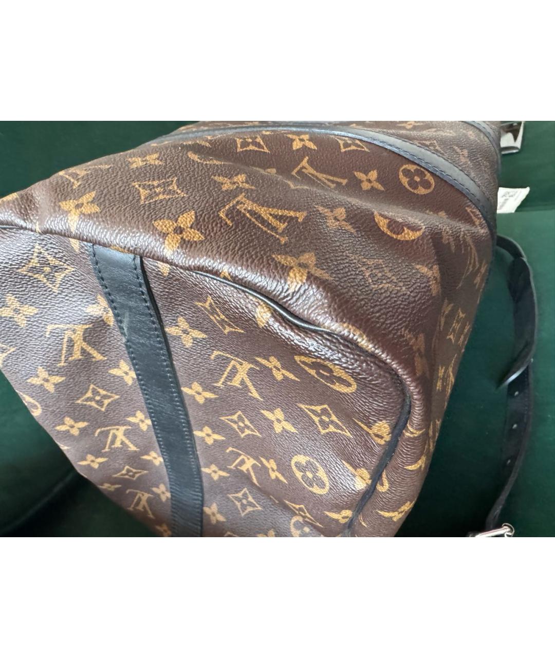 LOUIS VUITTON Коричневая кожаная дорожная/спортивная сумка, фото 8