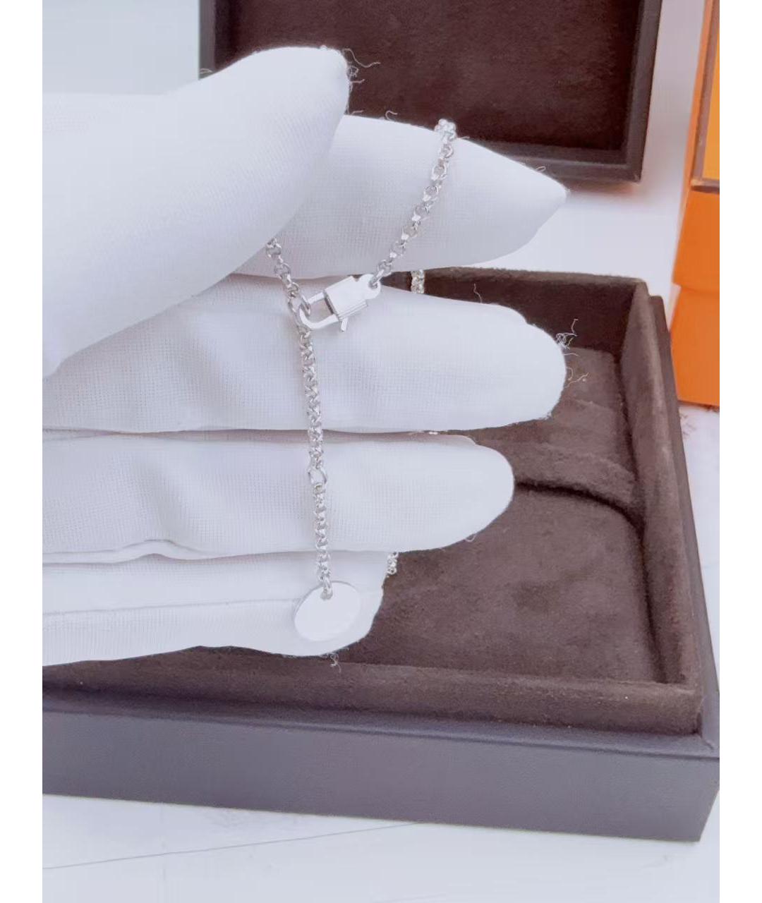 HERMES Серебряное колье из белого золота, фото 4
