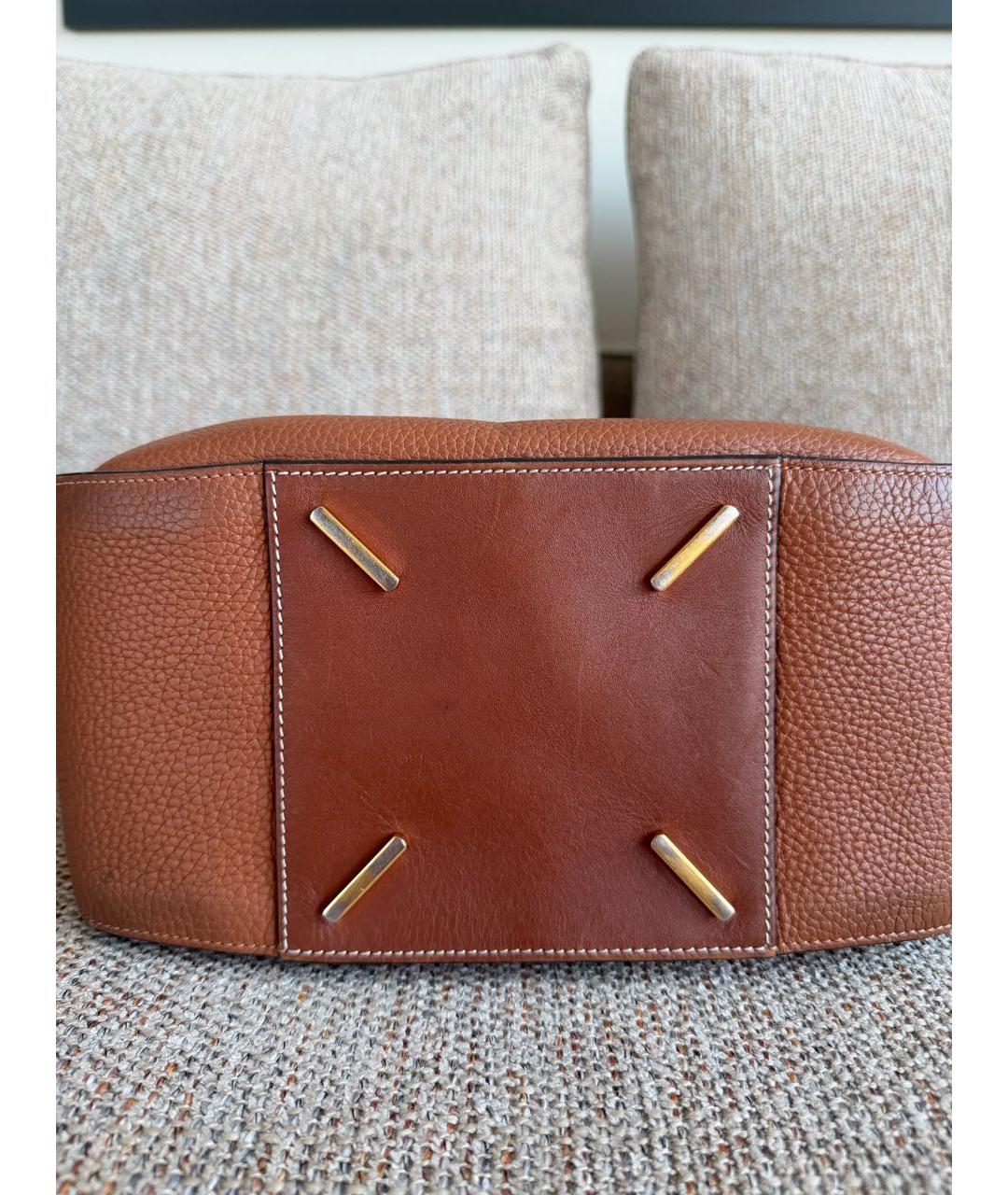 LOEWE Коричневая кожаная сумка через плечо, фото 5