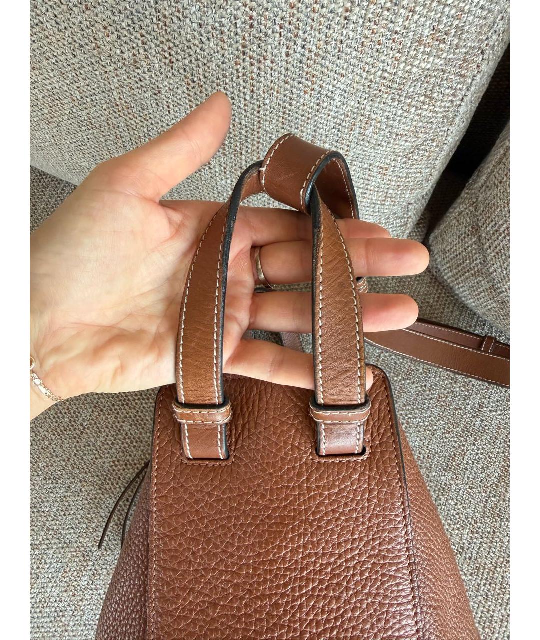 LOEWE Коричневая кожаная сумка через плечо, фото 7