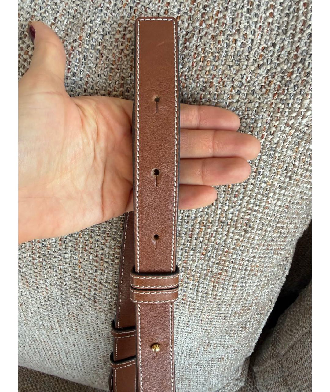 LOEWE Коричневая кожаная сумка через плечо, фото 8