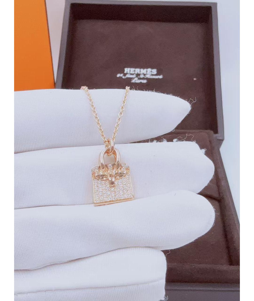 HERMES Золотая подвеска из розового золота, фото 3