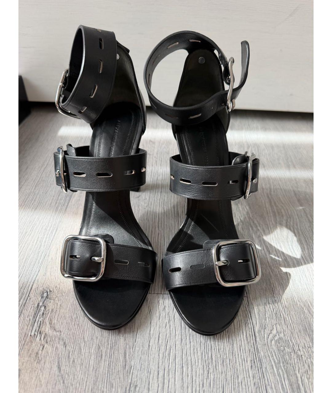 ALEXANDER WANG Черные кожаные босоножки, фото 2