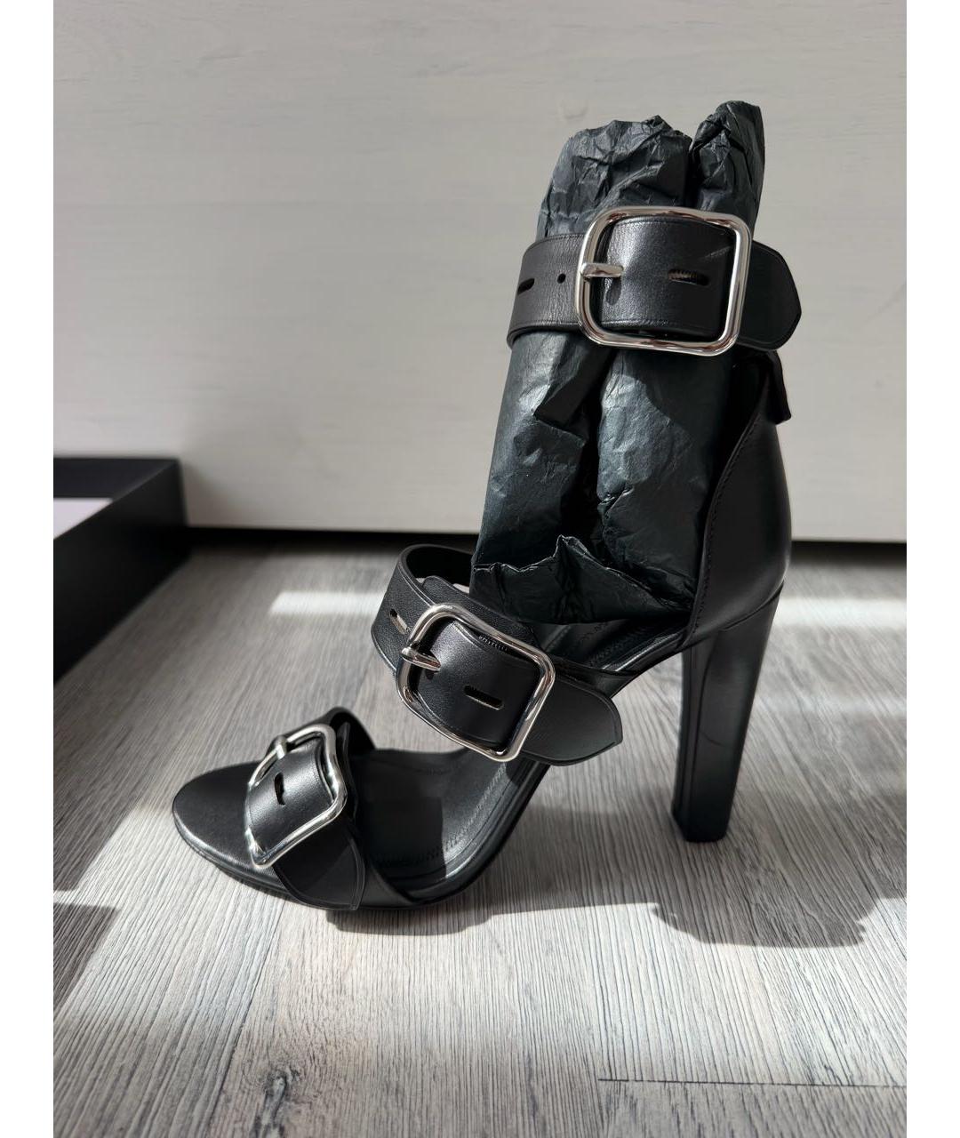 ALEXANDER WANG Черные кожаные босоножки, фото 8