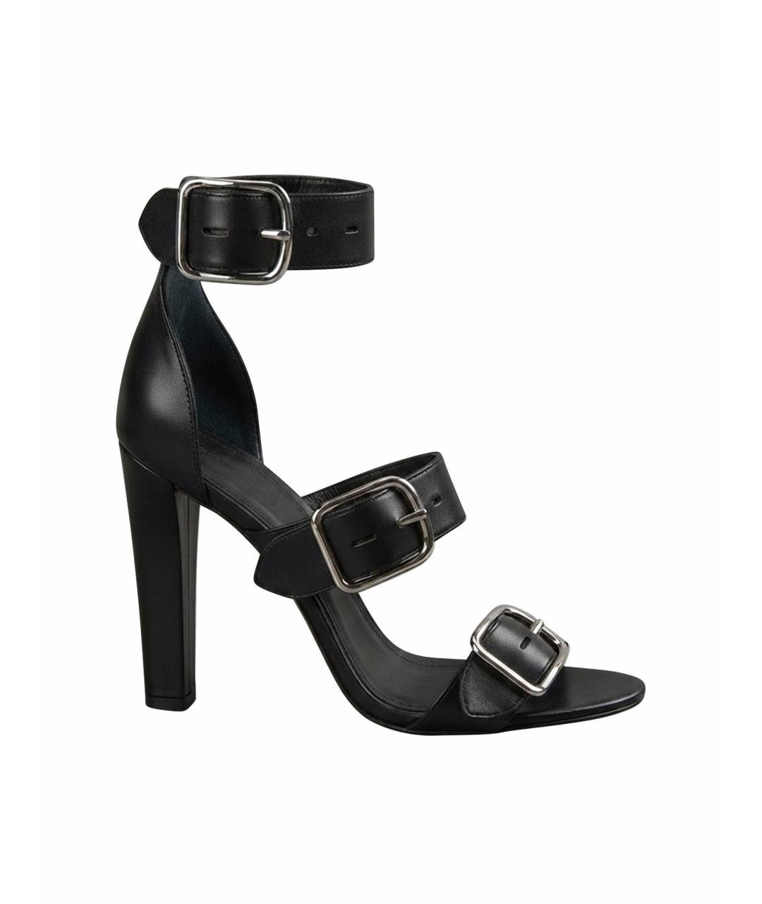 ALEXANDER WANG Черные кожаные босоножки, фото 1