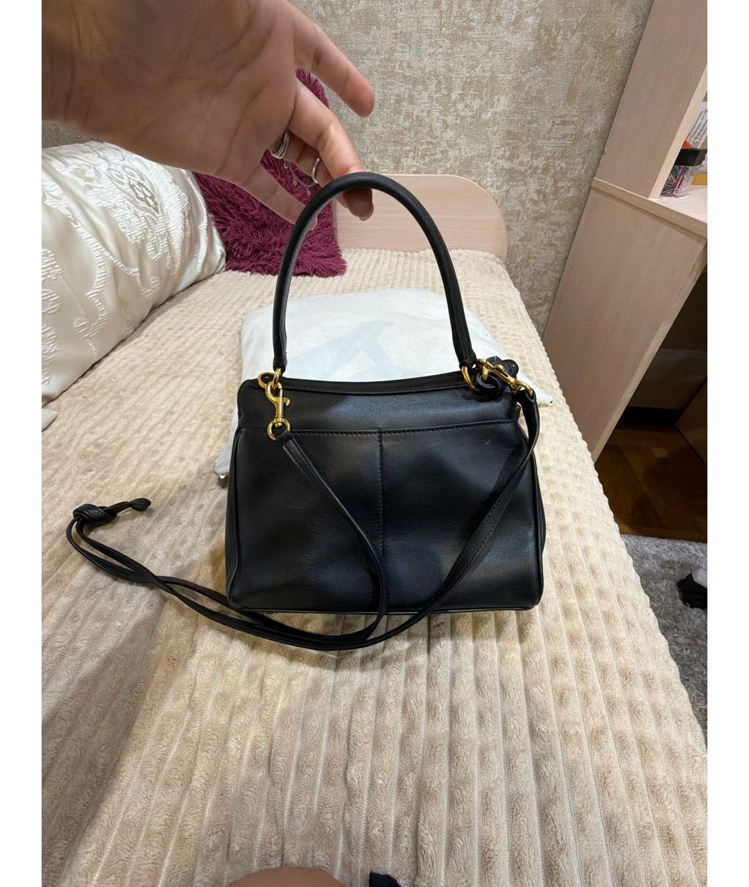 BALENCIAGA Черная кожаная сумка через плечо, фото 3