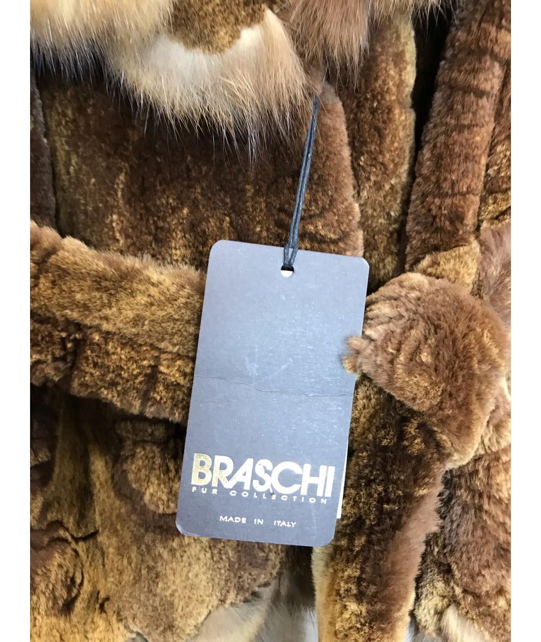 BRASCHI Коричневая меховая шуба, фото 2