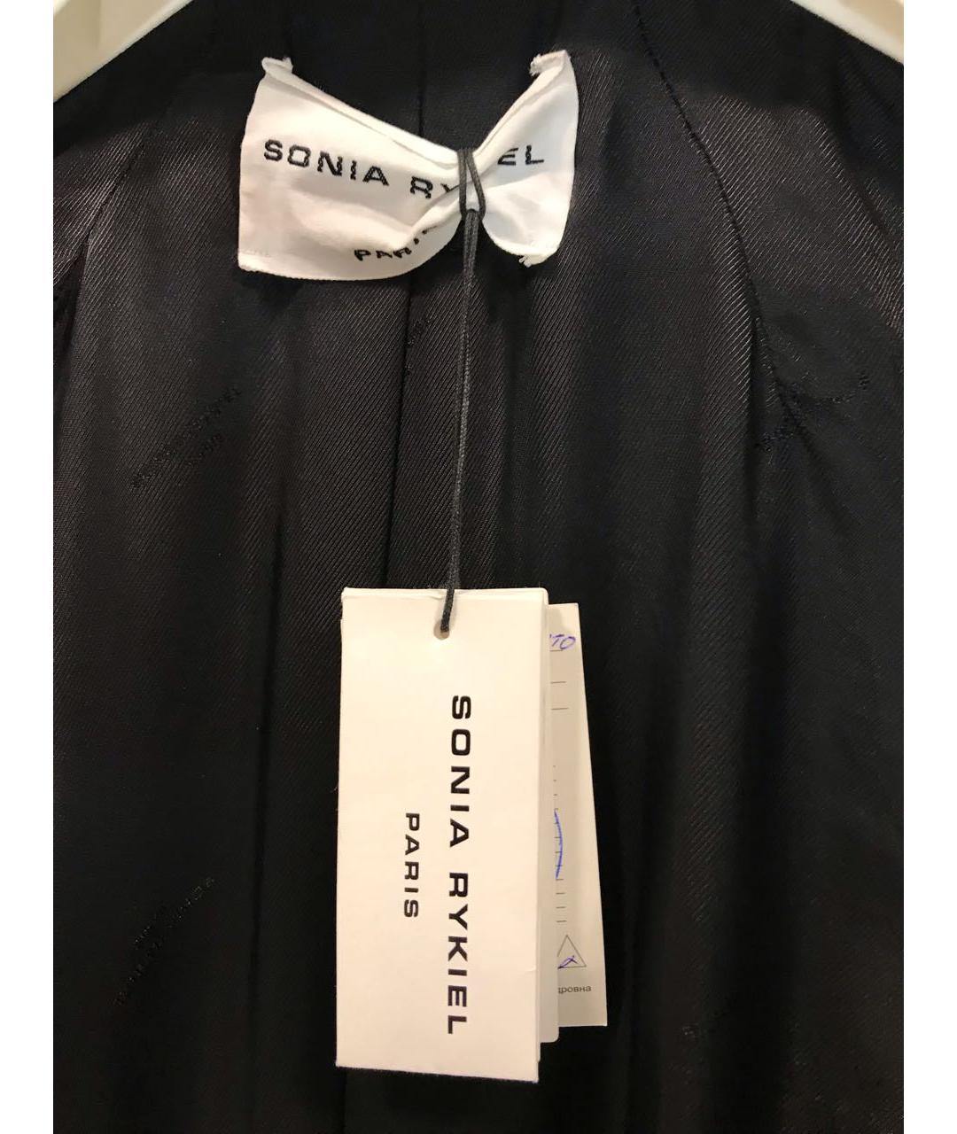 SONIA RYKIEL Черное хлопковое пальто, фото 3