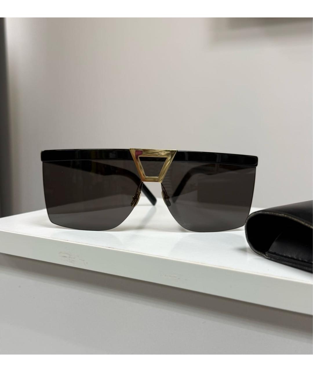 SAINT LAURENT Черные пластиковые солнцезащитные очки, фото 5